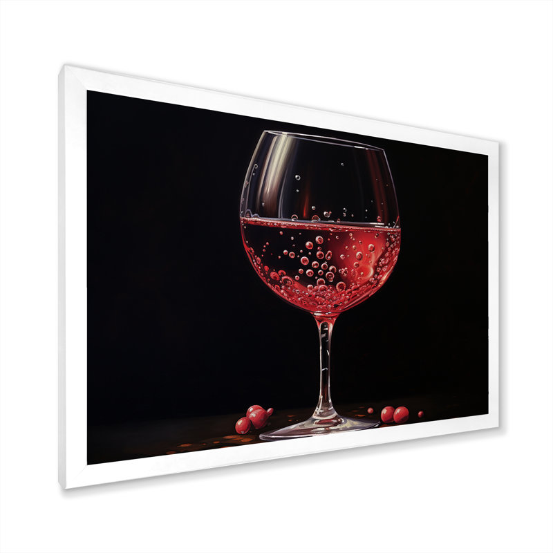 " Garnet Glimmer I ", White Single Picture Framed, 16" H x 32" W x 1" D