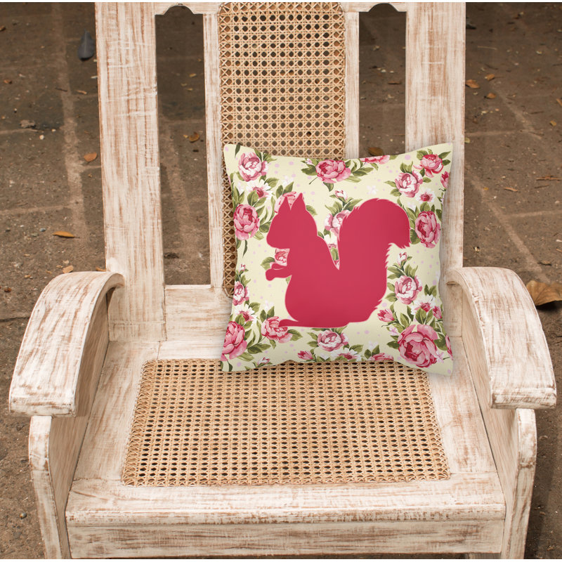  Coussin 14 "Squirrel Shabby Elegance, Jaune clair