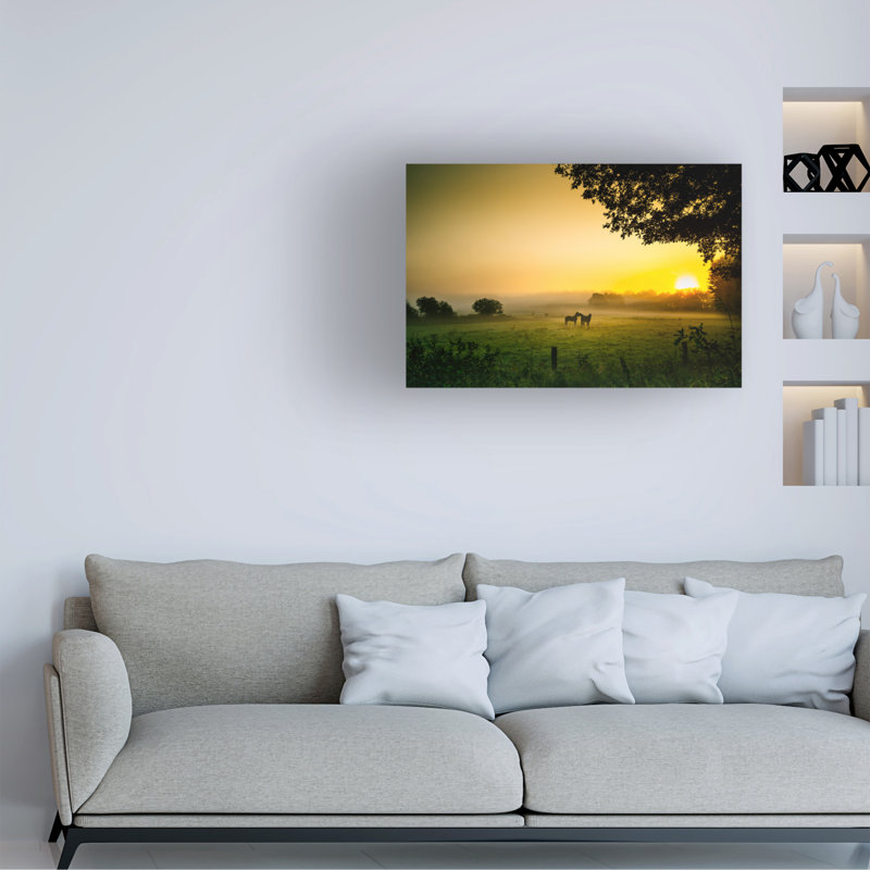 Œuvre sur toile, Bolaire Arne Jansen Romantik In Der Morgenstunde, H 12 po x l 19 po