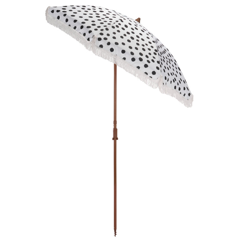 Parasol de 6,5 pi Vroman, Blanc / noir