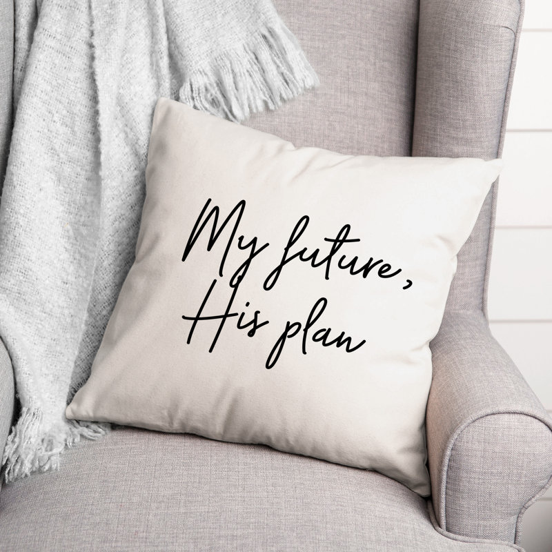 Black And White Typography Collection Throw Pillow