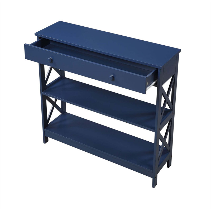 Toyna 39.49'' Console Table, Blue, Blue