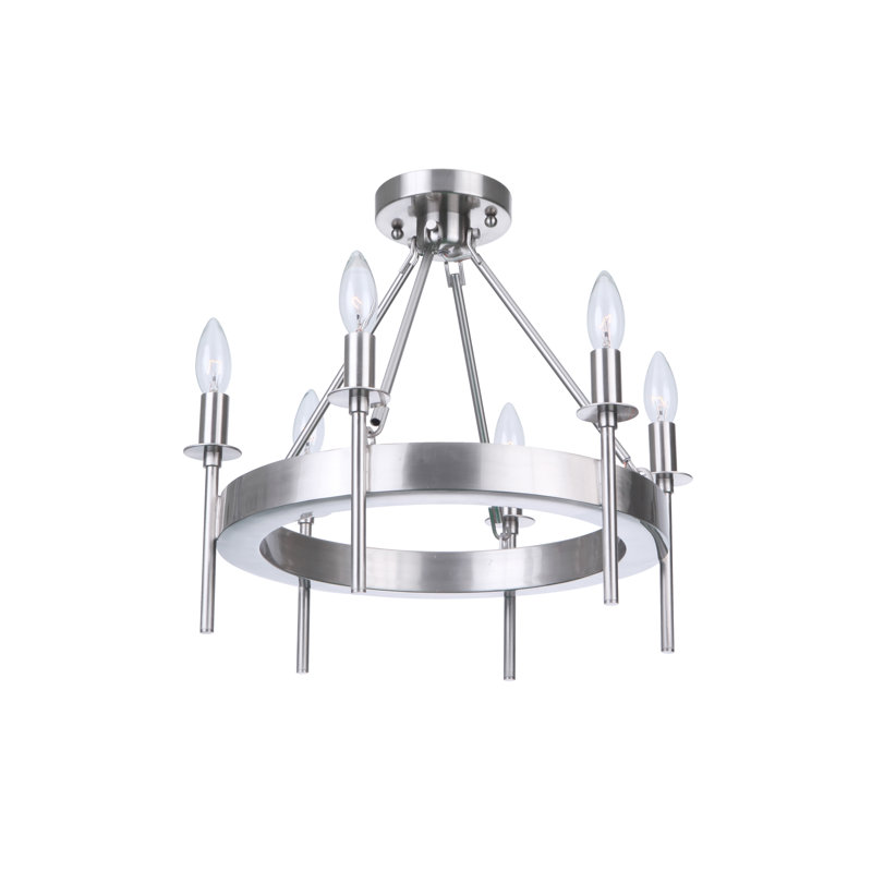 Anargyros Semi Flush Mount, Nickel