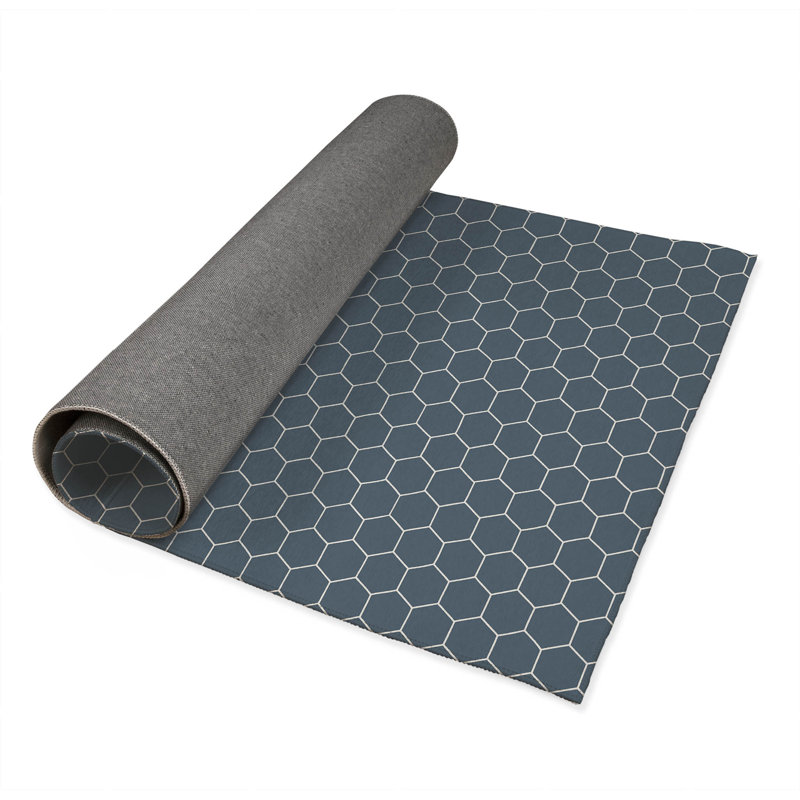 Tapis de bureau léger Peigne, L 3 pi x L 2 pi, Bleu