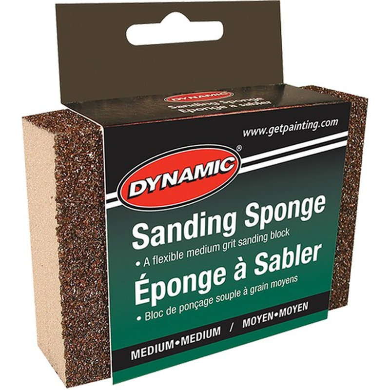 Dynamic AG002607 Medium/Medium Sanding Sponge, Carded (12Pk)