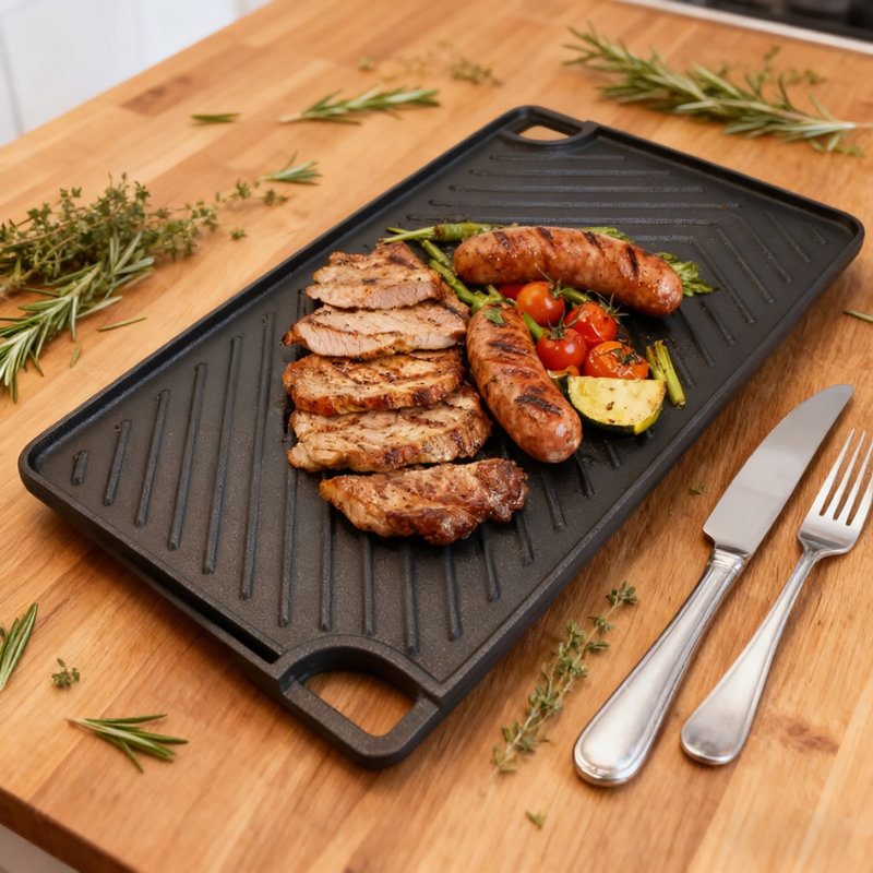 Pro-grid Reversible Cast Iron Grill/griddle