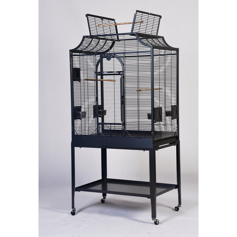 Grande cage de vol élégante noire, H 63 po x l 33 po x P 22 po, Noir