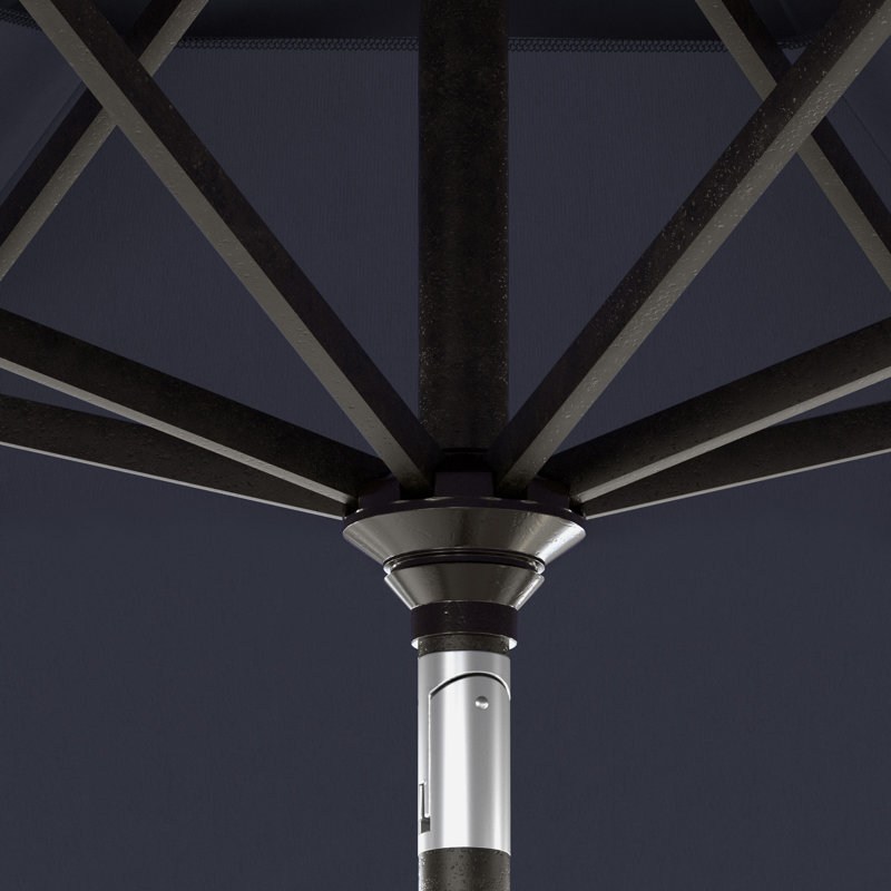 Parasol en bronze 11 pi, Spectre indigo Sunbrella®