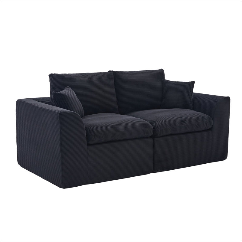 Canapé modulaire modulaire Cloud, canapé Comfy Cloud Modern, 2 places avec housses de coussin, meubles amovibles pour salon, chambre à coucher, appartements, dortoirs, sans assemblage requis