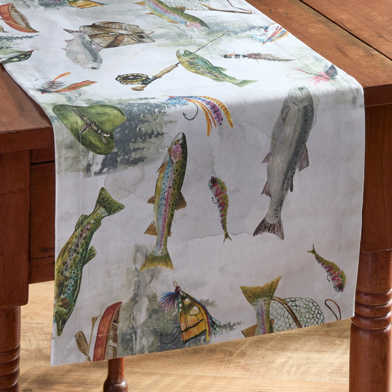 Jayleen Runner No Pattern Cotton Table Runner, 36" L x 13" W
