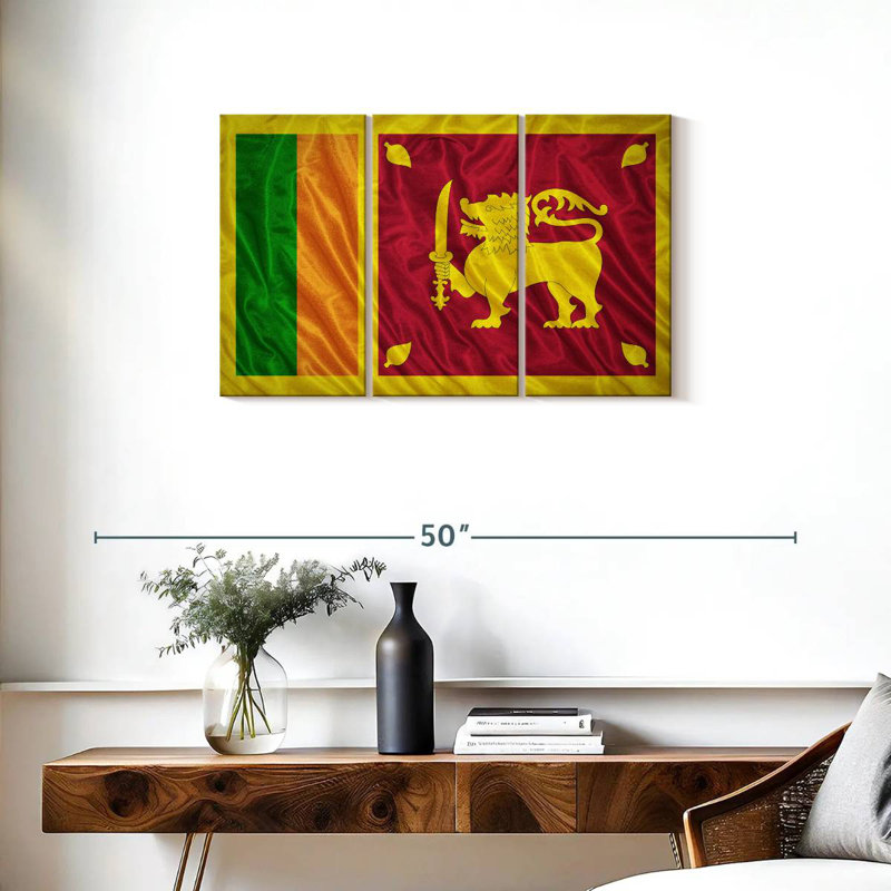 Drapeau sri lankais brillant, H 20 po x l 33 po