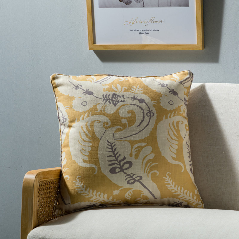 Reversible Pillow Cover, Yellow