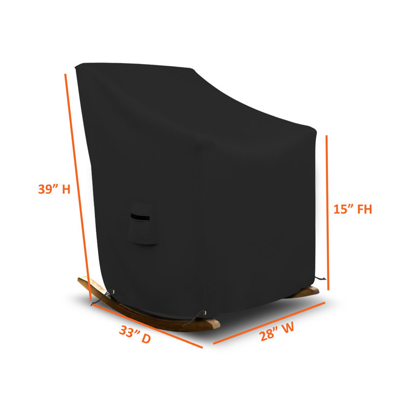 High Density Heavy-Duty Outdoor Rocking Chair Cover, UV Resistant Waterproof Patio Chair Covers, 39" H x 28" W x 33" D, PVC