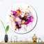 Horloge murale mauve et orange-93382052