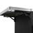 Versatile Outdoor Storage Cabinet: Foldable & Expandable, Stainless Steel Worktop, Lockable Wheels Folding Surfaces, Expandable Storage, Iron Frame, Matte Black-125874945