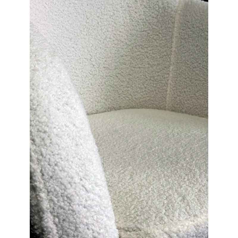 Fauteuil blanc Constante avec pieds dorés