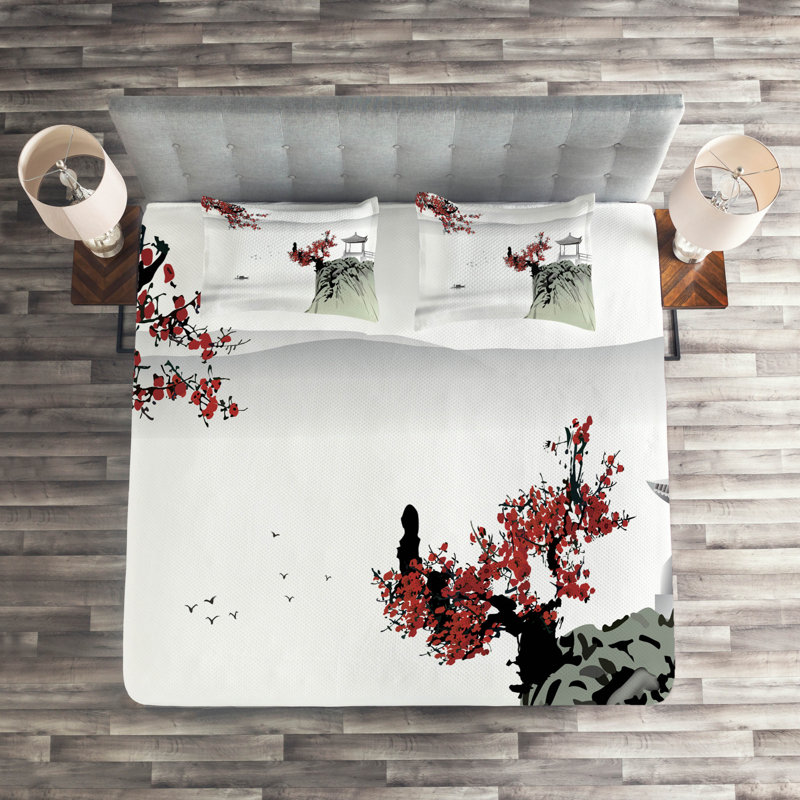 Eclectic Polyester Floral Coverlet