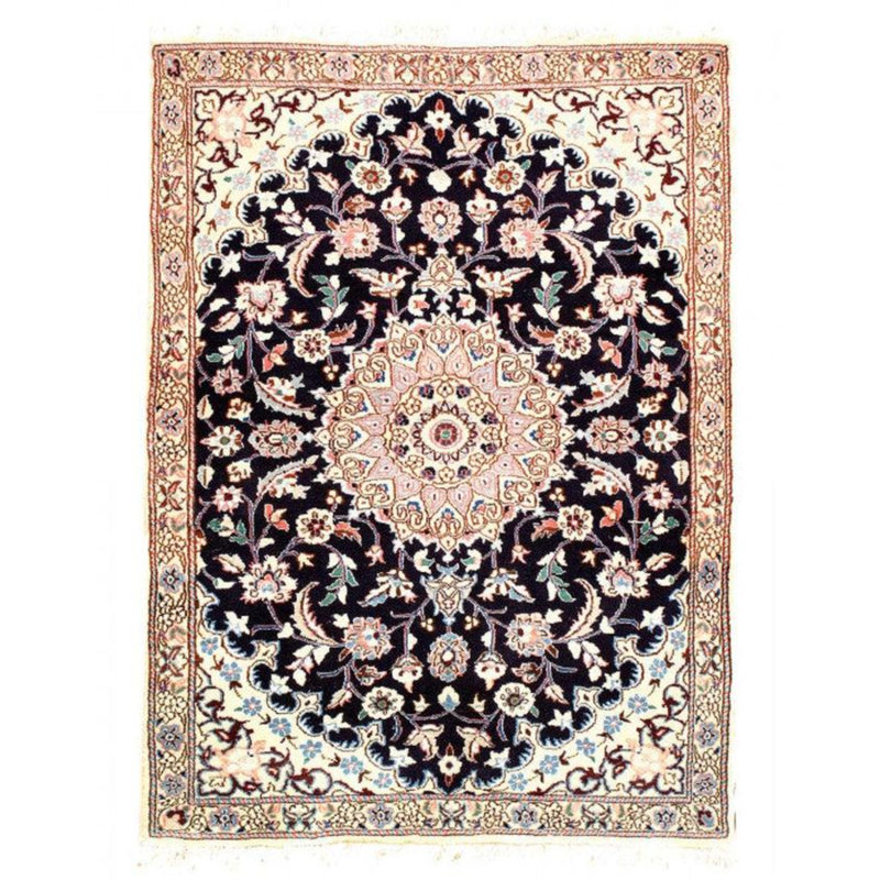 Tapis bleu marine / beige Senapon