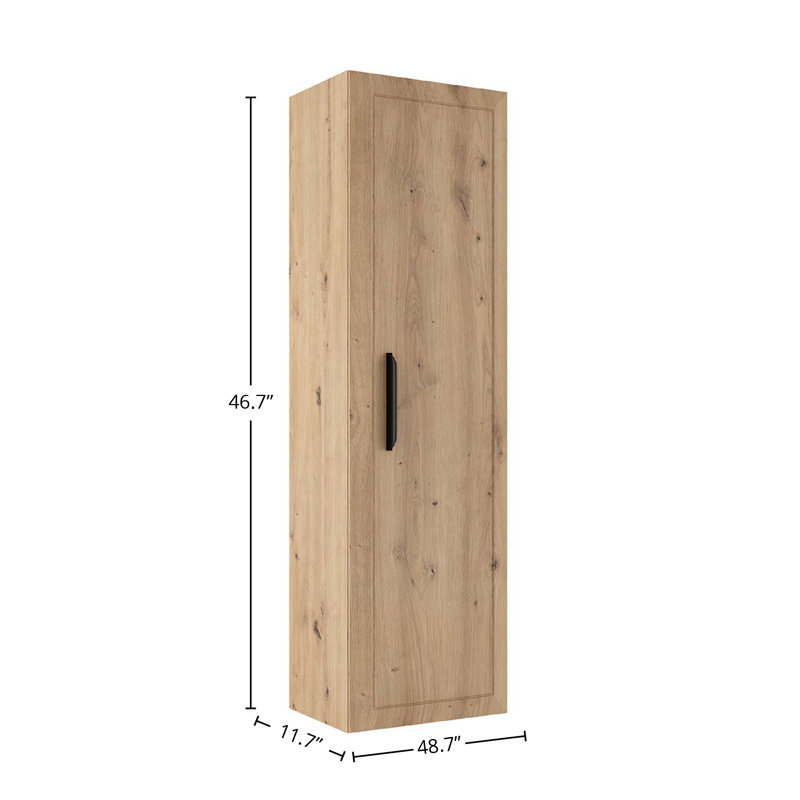 Gosman 47" Tall 1-Door Side Cabinet, Natural