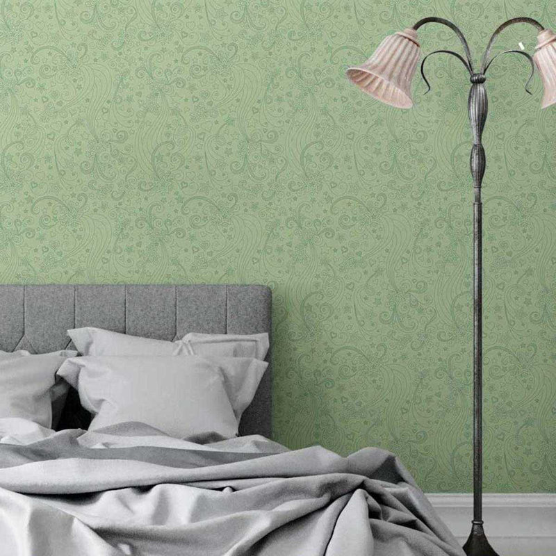 Rouleau de papier peint adhésif doux L 126 po x l 24 po Apel, Vert