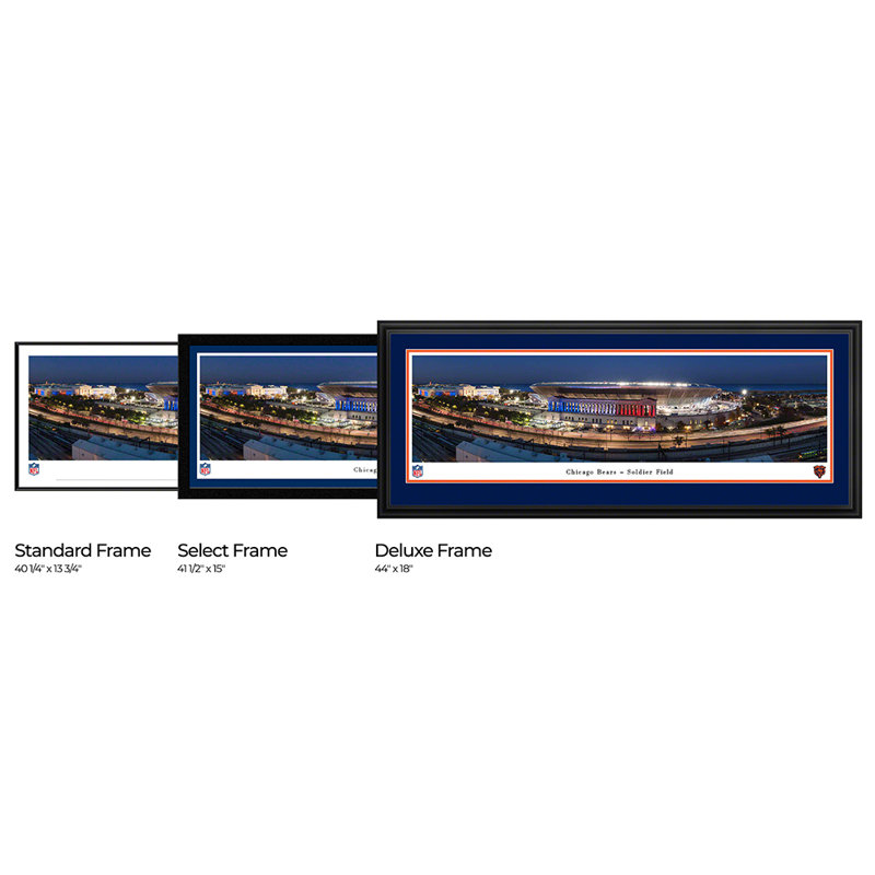 «Soldier Field, Home of the Chicago Bears», reproduction encadrée