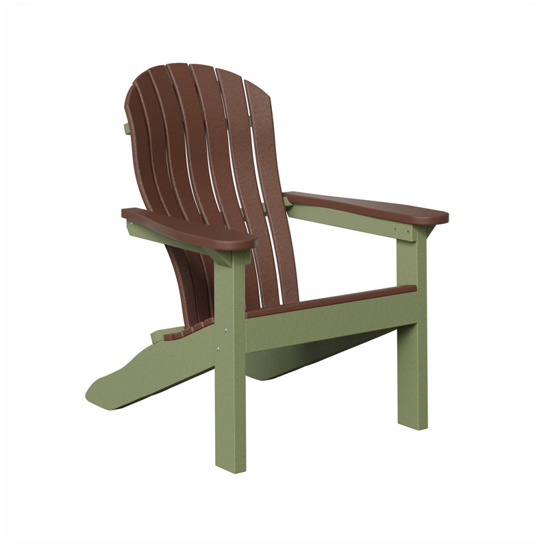 Berlin Gardens Contour Adirondack Chair, Chocolate Brown with Sage