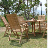 Hartfo Outdoor 5 - Piece Teak Dining Set