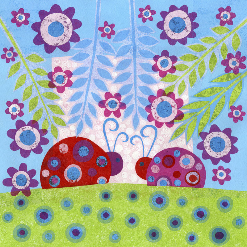 Ladybug Spots by Kim Conway - Wrapped Canvas Painting, 122cm H x 122cm W x 3.8cm D