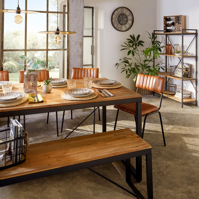 Tevis Solid Wood Bench