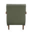 Fauteuil moderne en cuir avec pieds en noyer et coussin de siège-1891280272