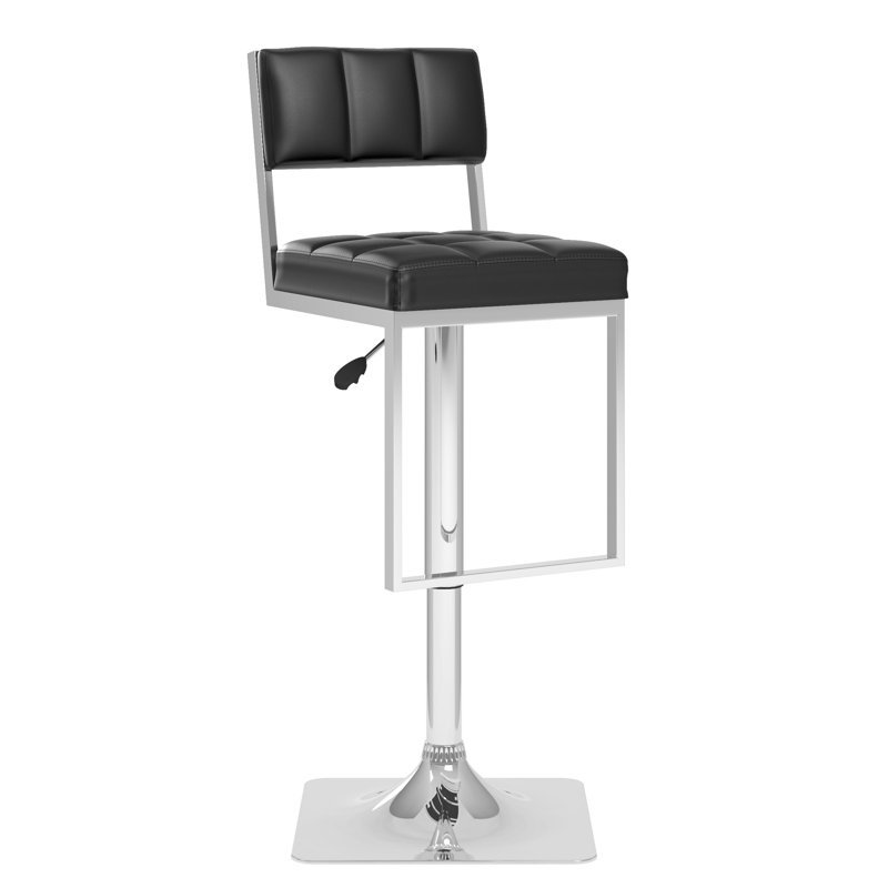 Tabouret de bar tournant à hauteur réglable Frasure, Noir