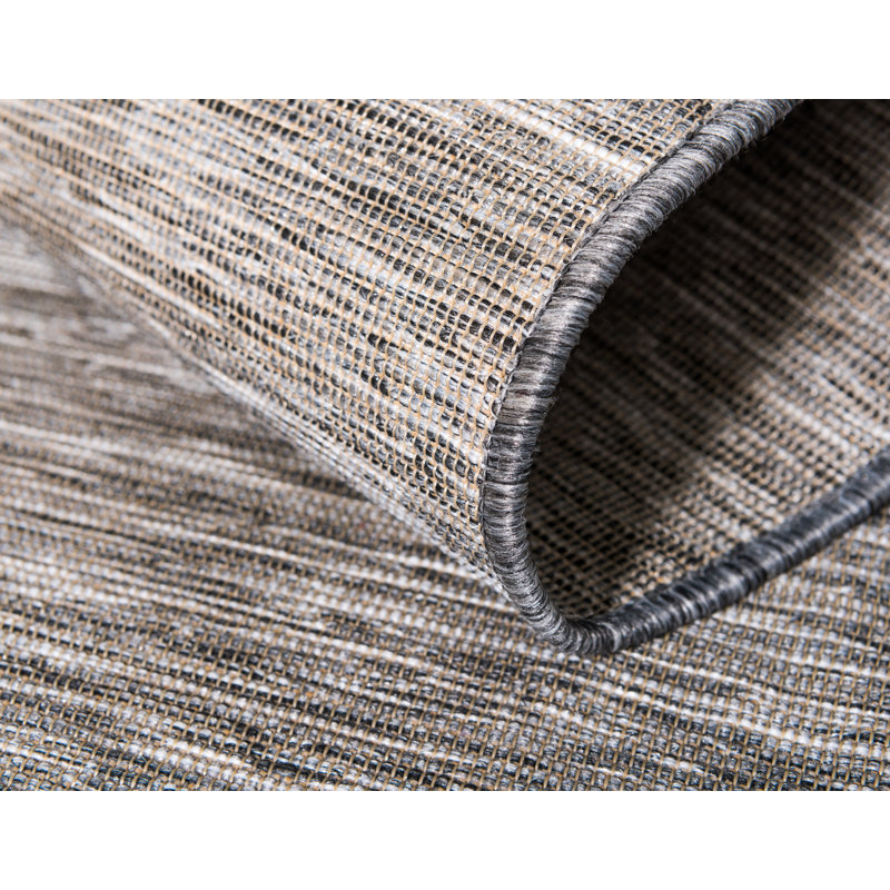 Tapis intérieur / extérieur gris Faircloth, Rectangle 7 pi 5 po x 10 pi