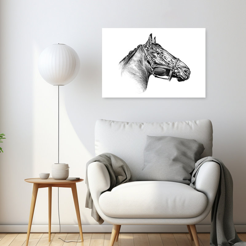 Impression d'art mural majestueux, cheval contemporain, H 24 po x l 36 po