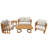 Helga 5 - Piece Acacia Wood Patio Outdoor Conversation Set With Cushions