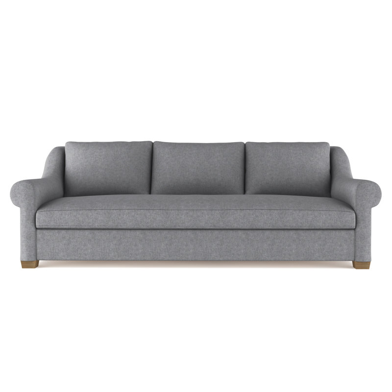 Canapé Thompson, H 32 po x l 108 po x P 46 po, Peluche velours pierre ponce, Patiné