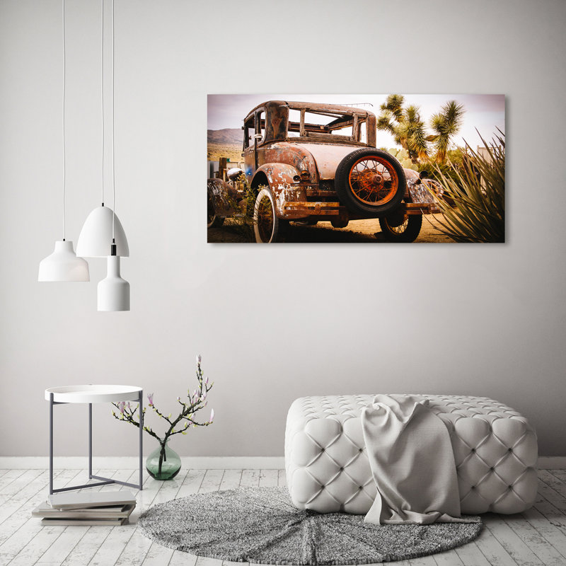Car Wreck - Wrapped Canvas Print