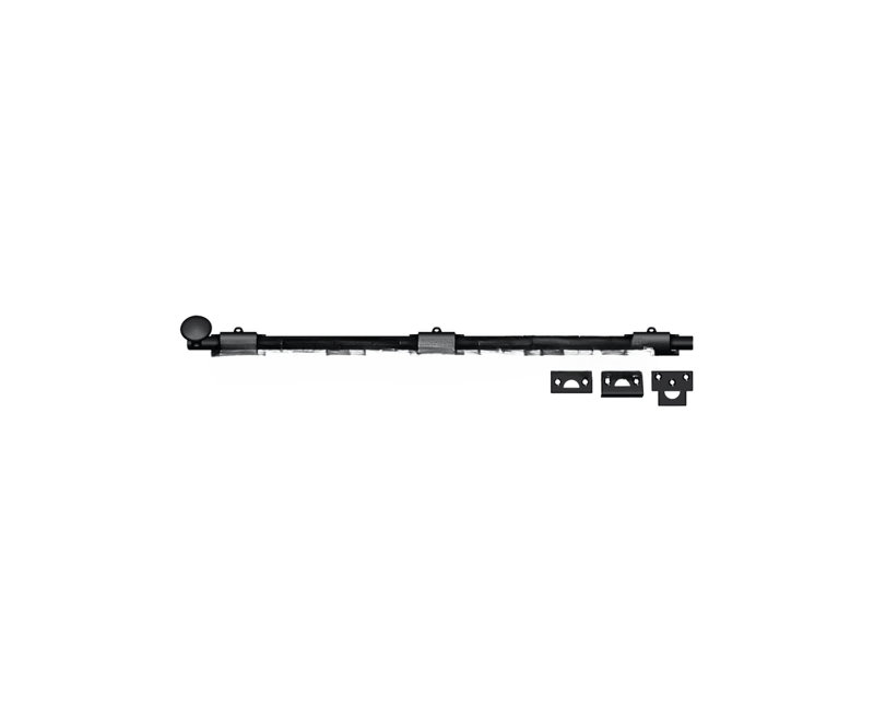 Brass Latch/Catch/Bolt, Black, 1.875" H x 24.375" W x 1.25 " D