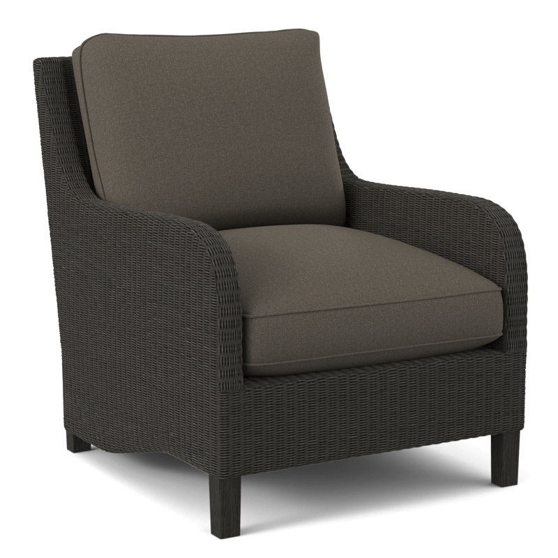 Gibraltar Armchair, Gray Sugar Performance; 0863-84, Antique Frost White