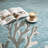 Coastal Seashell and Coral Border Nautical Area Rug in Light Blue-497870475