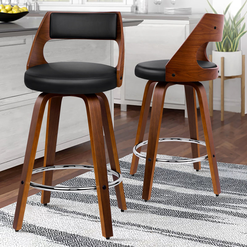  Swivel Bar Stool, Black