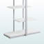 Bibliothèque Crispus avec 5 tablettes ouvertes au fini blanc, H 59,8 po x l 31,87 po x P 12,7 po
