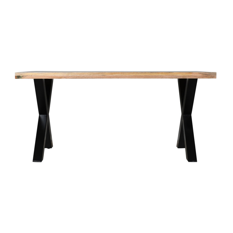 Prudenza Solid Wood Top Dining Table, 75cm H x 90cm W x 160cm L