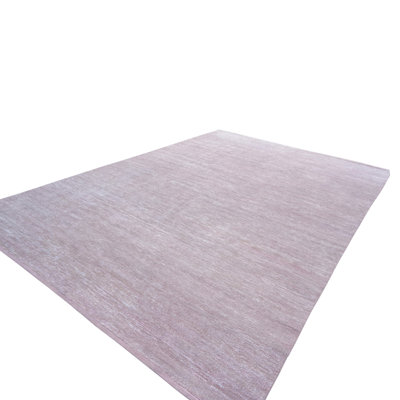 Solid Wool Saree Silk Blend Rug
