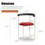 Chaise pliante au design moderne, structure en chrome avec dossier en bois, rembourrée pour les chaises de cuisine du salon, 1 pièce (rouge - 1 pièce)-314364441