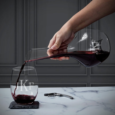 44 fl. oz. Glass 3 - Piece Whiskey Decanter Pitcher Set