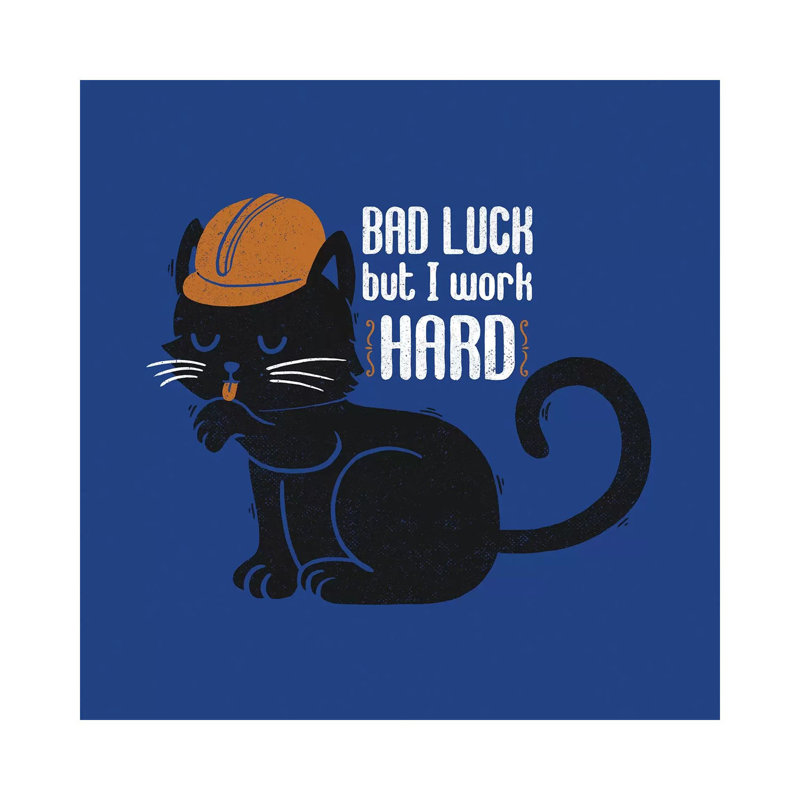 Bad Luck But I Work Hard by Tobias Fonseca - Gallery-Wrapped Canvas Giclée on Canvas, Canvas