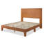Ensemble de chambre à coucher en bois massif 3 pièces avec cadre de lit et 2 tables de chevet tournées-1621310657-1621310656