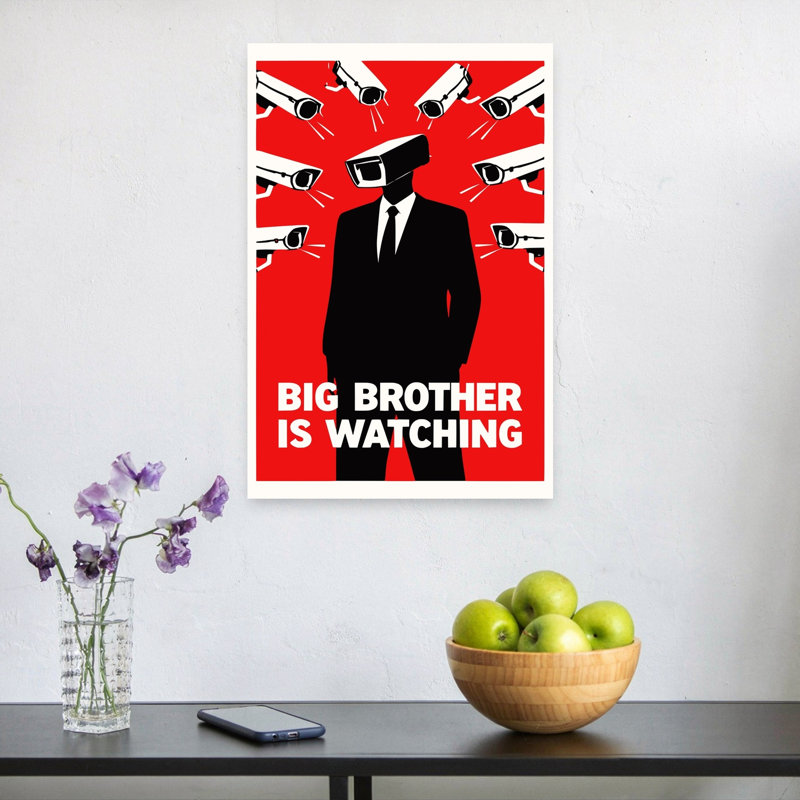 Big Brother Is Watching Modern Abstract Architecture Wall Art Print by Patryk Krygowski - Wrapped Canvas Print