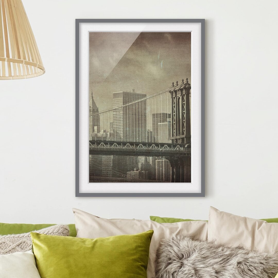 Gerahmtes Poster Vintage von New York