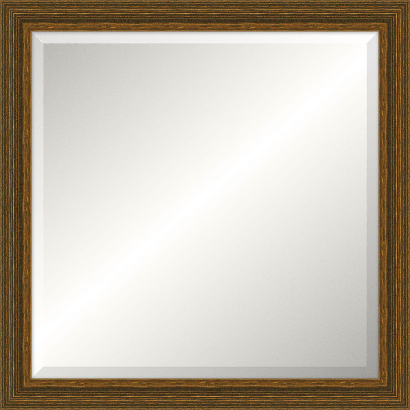 Miroir de plancher en bois massif Walden, Carrée, 25,75 po x 25,75 po